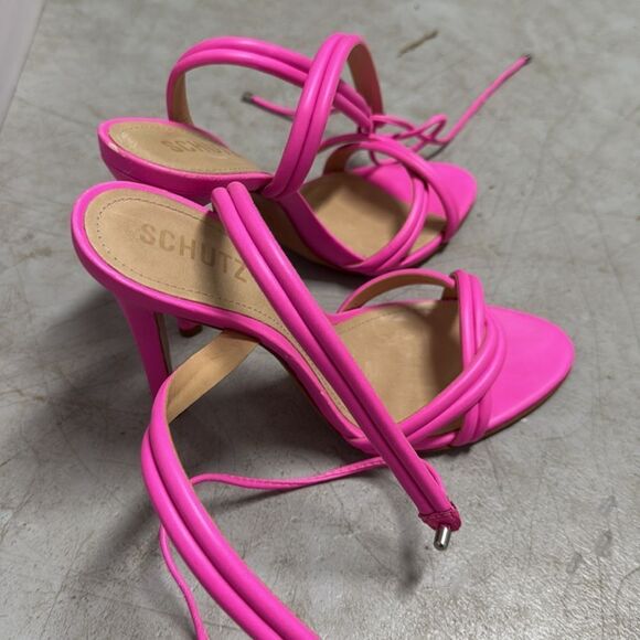 SCHUTZ Yvi Pink High-Heeled Strappy Sandals - BRAND NEW - NWOB - Size 9 - Picture 2 of 8